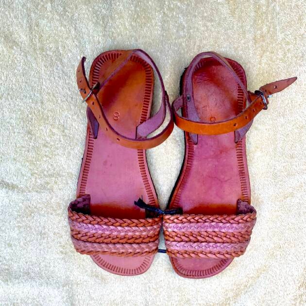 Sandália Trança Laranja Solar